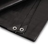 Tarpaulin Strengthened Waterproof with eyelets, Black-Grey, Heavy Duty, Multi-use Cover