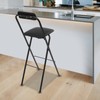 LUNUMAOS 29" Tall Chair,Cushioned Padded Folding Bar Stool,Bar Stool,Portable Folding