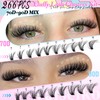 Yaiseiko Fluffy Lash Clusters Kit Lash Extension Kit 266pcs Volume