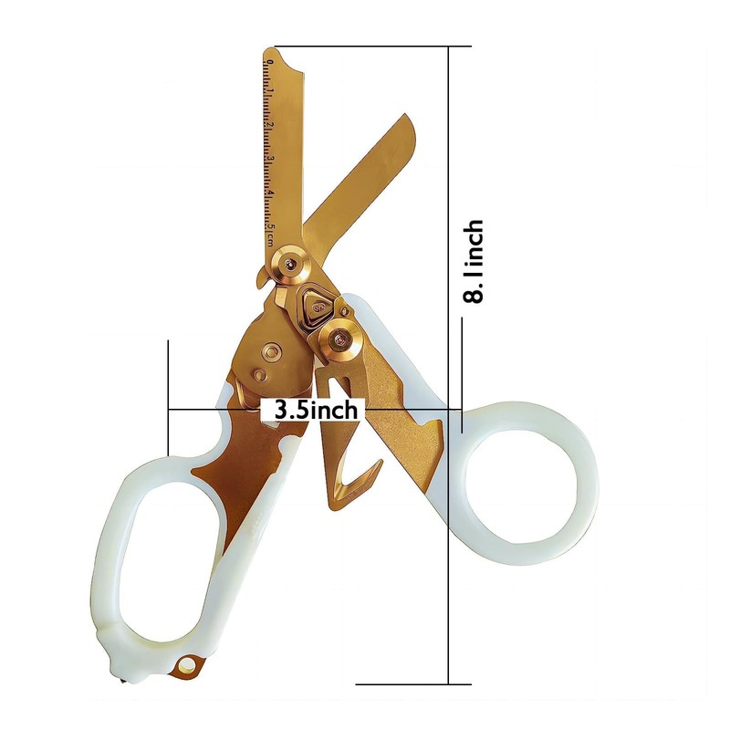 Emergency Response Shears, Trauma Shears, 6 in 1 Foldable Emergency