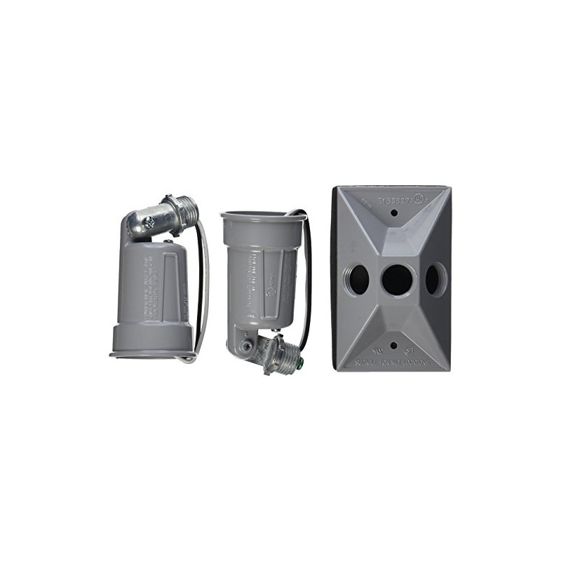 Rectangular Weatherproof Combination Cover for 75-150W Par 38 Lamps, Includes