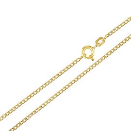 Generisch Real Gold 8 Carat 333 Gold Curb Chain Necklace Jewellery Various Widths and Lengths, Gold 333