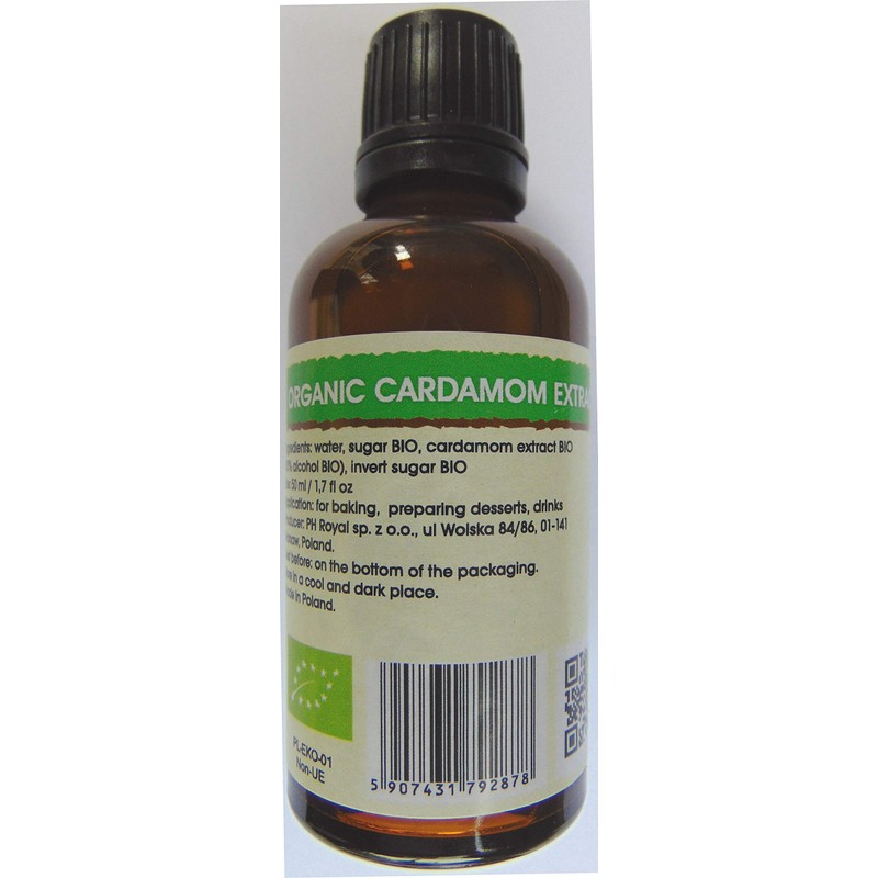 Cardamom Extract Organic 1,7 fl oz., 50 ml, No Artificial