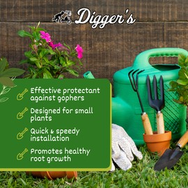 Digger’s 1-Gallon Heavy-Duty Wire Basket - Gopher Wire Baskets for Perennials & Vegetables (2 Baskets)