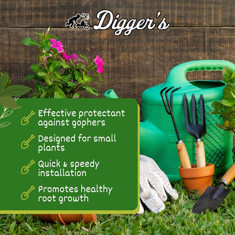 Digger’s 1-Gallon Heavy-Duty Wire Basket - Gopher Wire Baskets for