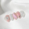 [Handmade Nail Tips] Veil Pink Mew Nail Tips - Short