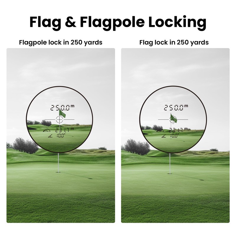 MiLESEEY Golf Range Finder with Slope On/Off,1000 Metres,±0.5m Accuracy,Flag Lock