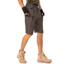 Jessie Kidden Mens Tactical Stretch Outdoor Cargo Shorts Wear Resistant Rip Stop Work Hiking Fishing Shorts (6223 Coffee Brown 40)