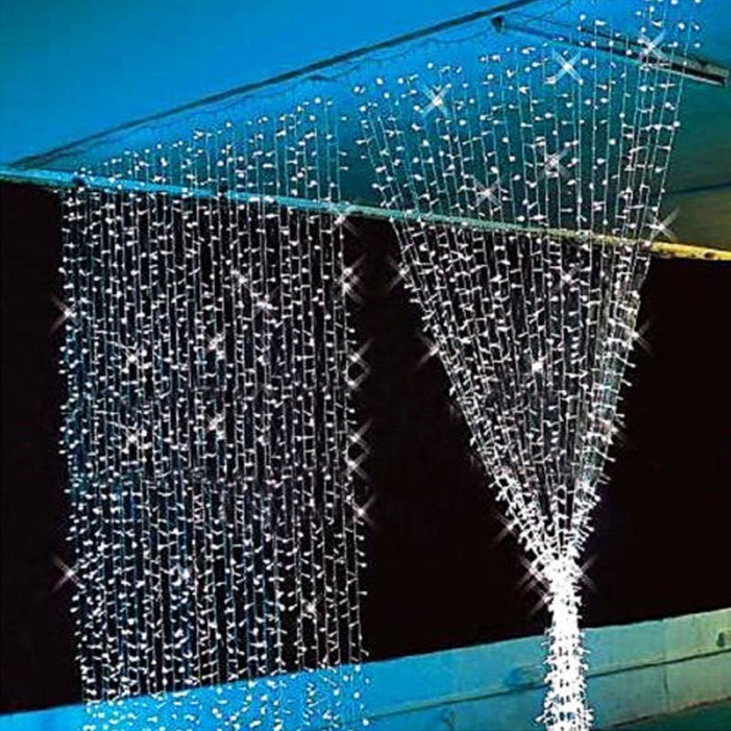 2M x 2M Window Curtain Lights Plug In Backdrop Curtain