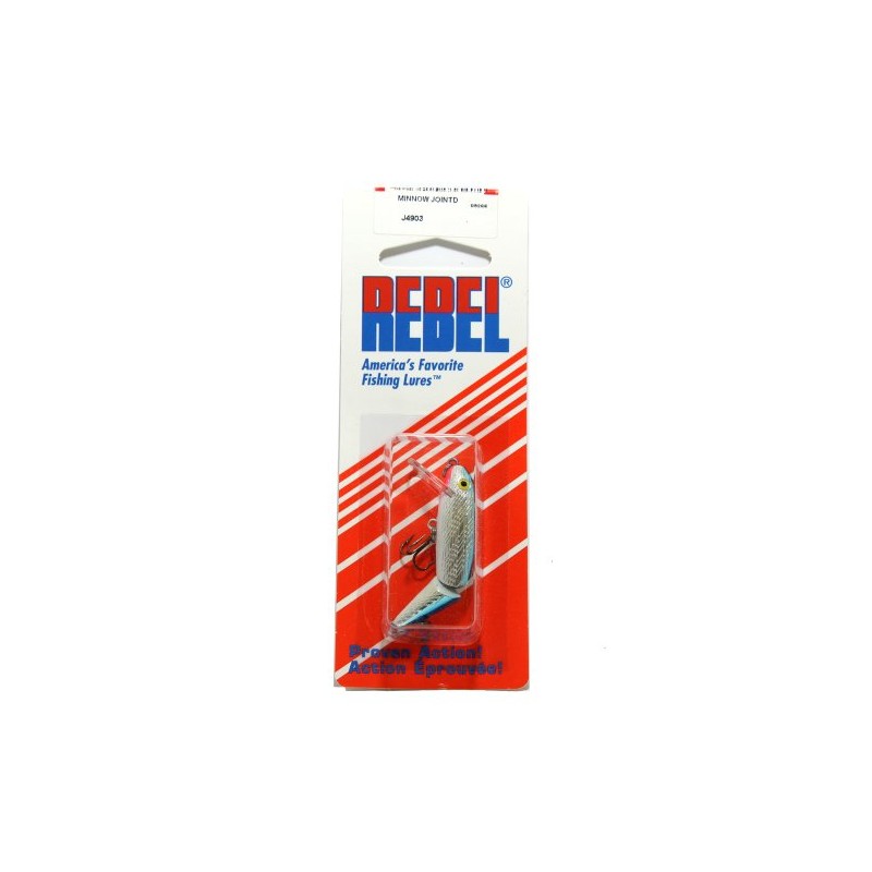 Rebel Lures J4903 Jointed Minnow Fishing Lure, 1 7/8", 3/32