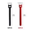 Ssiyiya 100PCS Cable Ties Reusable, Adjustable Nylon Reusable Cable Ties