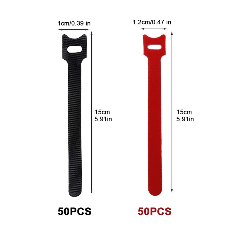 Ssiyiya 100PCS Cable Ties Reusable, Adjustable Nylon Reusable Cable Ties
