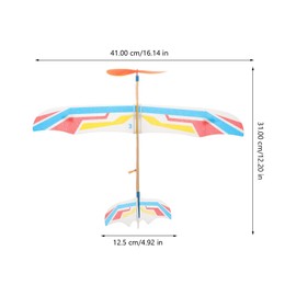 jojofuny Glider Planes Propeller Plane Toys 10Pcs Rubber Band Powered Aircraft Airplane Model Airplane Gliders Kids Shooting Flying Toy for Kids Outdoor Party Random Style