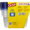 Glad Soup & Salad Food Storage Containers, Medium Rectangle (24