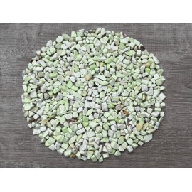 WHOLESALE Natural Semi Tumbled Lemon Chrysoprase Gemstone Chips, Lemon Chrysoprase Crushed Mini Crystals, Undrilled Crystal Chips (Lemon Chrysoprase, 1 Pound)