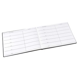 Esposti Large Hard Back Visitors Guest Record Book - 720 Entries - Black (Size 27cm x 20cm)