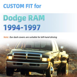 SKYLOTEC Dashboard Mats Dash Covers Pad Compatible with Dodge RAM 1500 2500 3500 1994 1995 1996 1997 Dash Carpet Protector