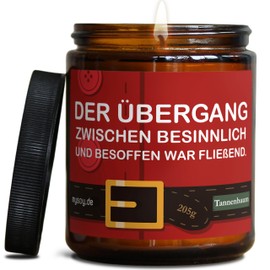 Originelle Weihnachts Duftkerze mit Spruch zu Weihnachten | Handgemacht in Berlin | In Geschenkbox | Witzige & Freche Weihnachts Geschenk Kerze Familie Lehrer Idee Tischdeko |Tanne