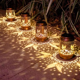 2 Pack Hummingbird Birthday Gifts for Women Mom Grandma Solar Lanterns Outdoor Waterproof Garden Decor Hanging LED Decorative Light for Patio Yard Lawn Gardening Gifts