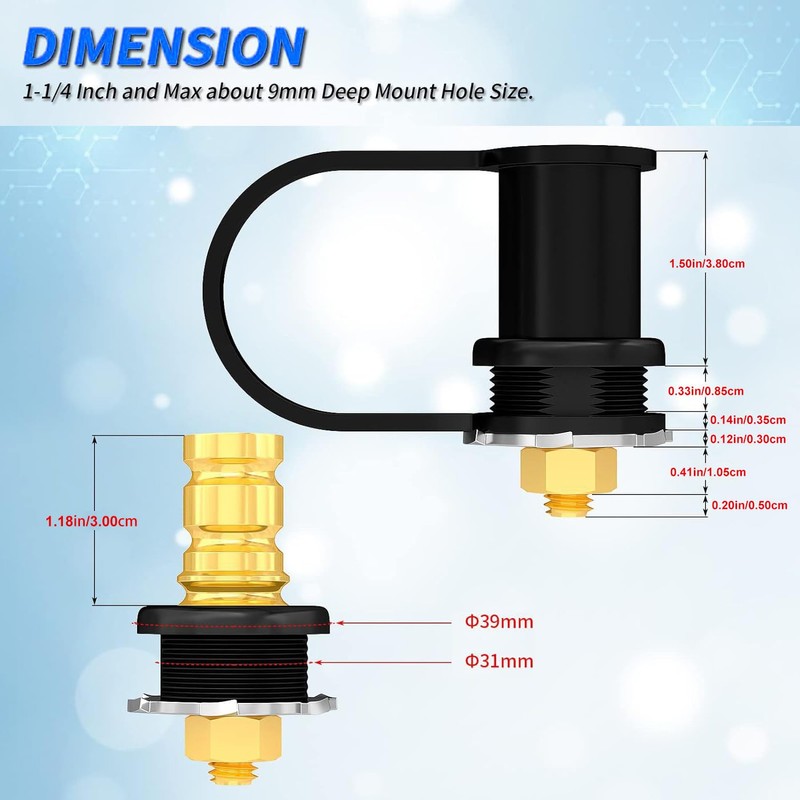 Remote Battery Terminals with Mounting Bracket and Cables, Battery Jump