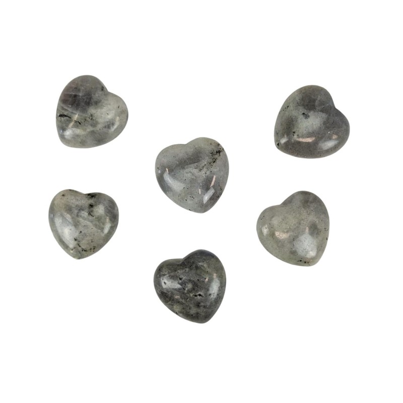 Coco Papaya Natural Labradorite Heart 20g