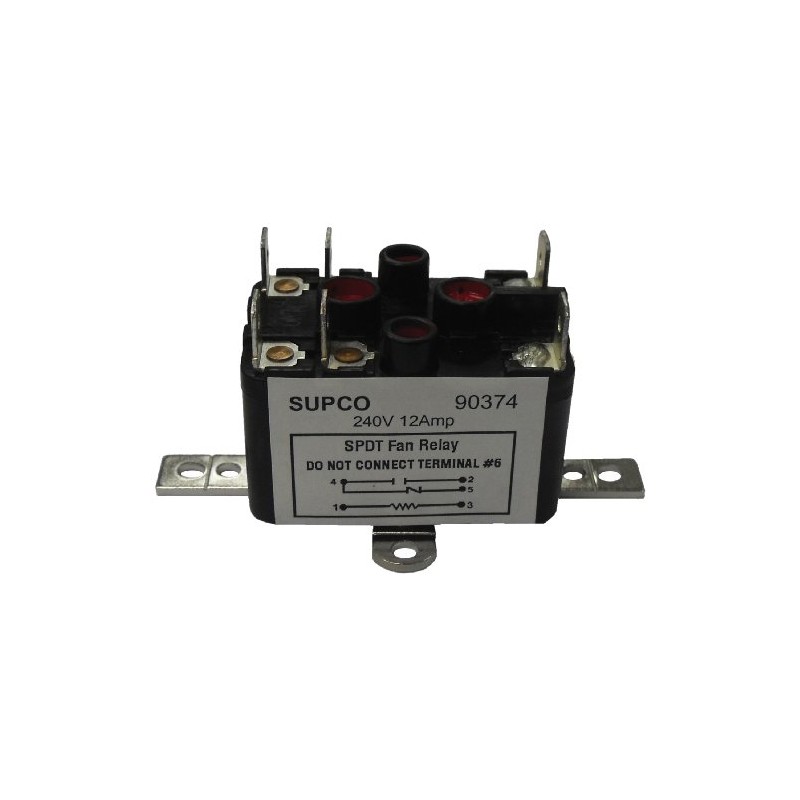 Supco 90370 General Purpose Fan Relay, 12 A Load Current,