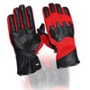 NORMAN Red Summer Motorcycle Motorbike leather Vented gloves (XL)