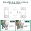 2 Pk Upgrade Large Hole Deadbolt Restorer Strike Plates, Stainless
