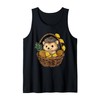 Pineapple Hedgehog Pineapple Lover Drawing Animal Print Tank Top