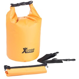 Xcase Swimming Bag: Waterproof Dry Bag, Heavy Duty Industrial Tarpaulin, 10L Orange (Waterproof Dry Sack Backpacks, Roll Lock Bags, Underwater Light), yellow