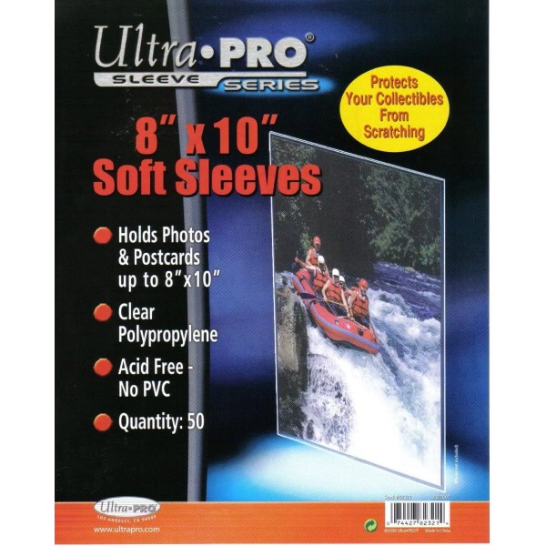 Ultra Pro 8 X 10 Clear Soft Sleeves 8-Inches x