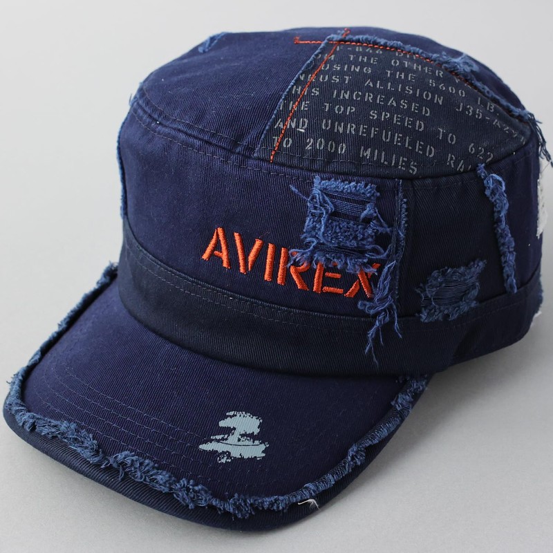 Avirex Distressed Remade Work Cap, Golf Baseball Cap, Cotton Cap,