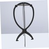 Minkissy 1pc Folding Wig Stand Holder Black Plastic Wig Display