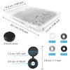 Pack of 360 Screw Cover Caps, High-Quality Plastic Folding Screw