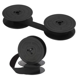 VZU Pack of 2 Ink Ribbon for Typewriter, 7 Metres, Compatible with Olivetti GR4, Durable and Long-Lasting, Precise Printing Results, Universal for Typewriters, Black (Black)