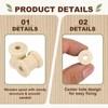 sourcing map 1cmx1.4cm Small Empty Thread Spools Natural Color 26Pcs