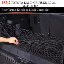 Rear Trunk Envelope Mesh Cargo Net Suitable for 2024 2025 Toyot-a Land Cruiser 250 1958 Prado Lc250 J250 Rear Trunk Mesh Cargo Storage Net Bag（90 * 30cm