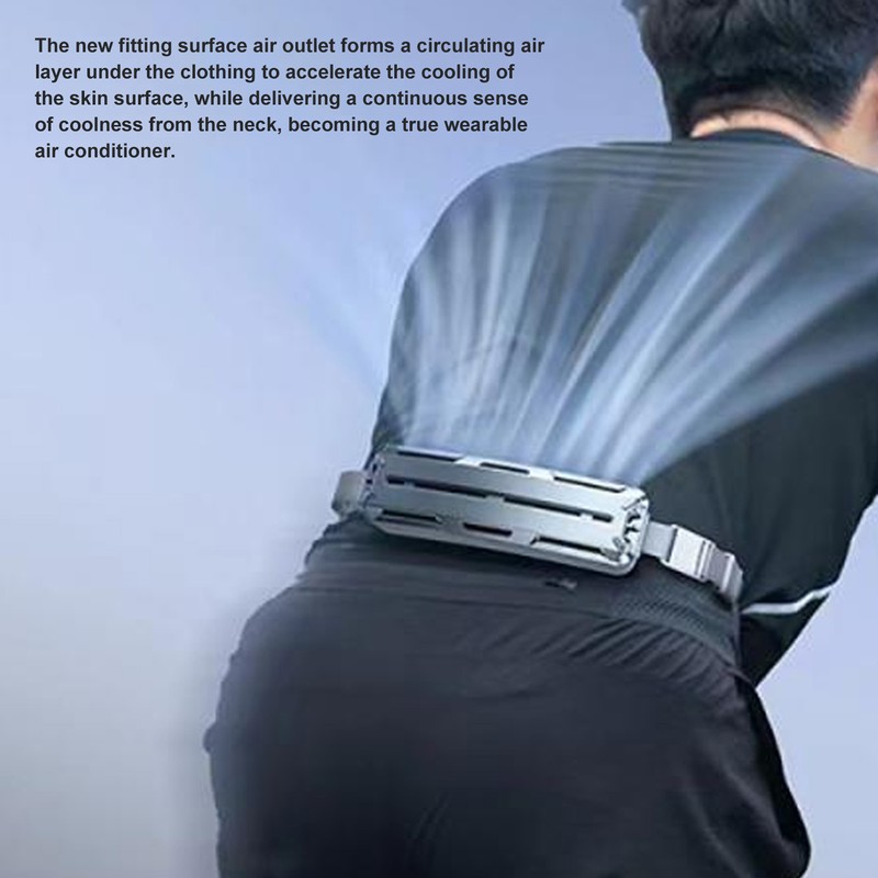 Wearable Waist Fan 3 Speeds Portable Mini USB Belt Fan