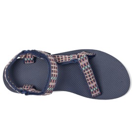 Teva Original - Sandalia universal para mujer, Corona moderna a cuadros azul, 25 cm