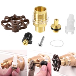 RK-25 Replacement for Woodford Model 20 25 27 Repair Kit,Heavy-Duty Wall Faucet Repair Kit with Brass Handle