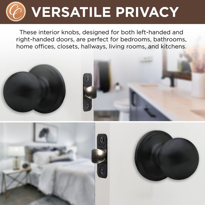 Copper Creek BK2020BC Ball Door Knob, Passage Function, 1 Pack,