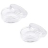 cyclingcolors 2 x Plastic Containers Clear Round Container Bottle Glitter