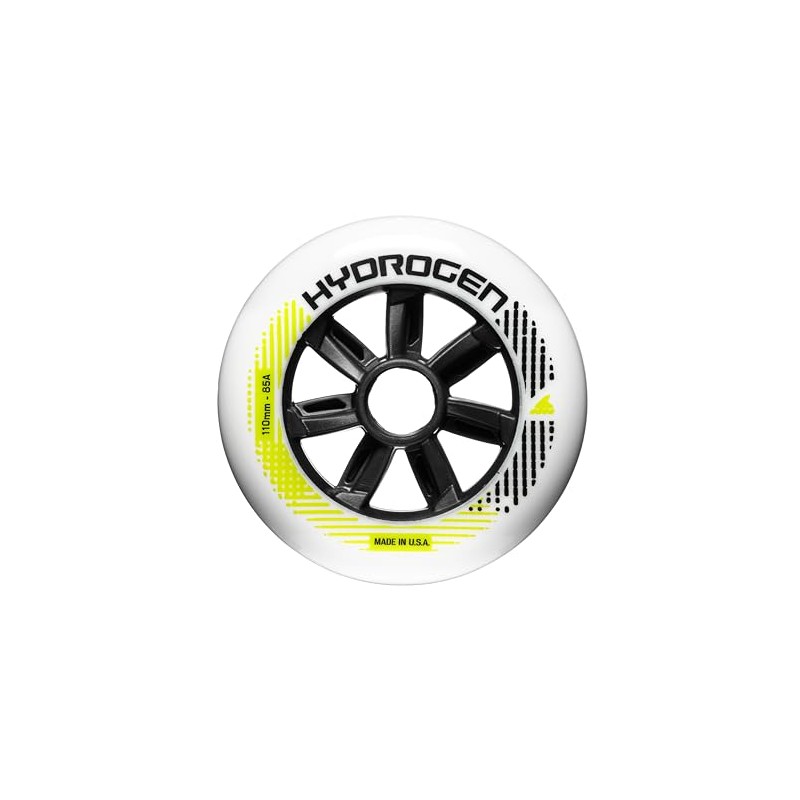 Rollerblade Unisex - Adult Hydrogen 110/85A (6 Pieces) Wheels, White,