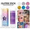 Clawrex Glitzerstifte, Chunky Body Glitter Stick, Mermaid Sequins Glitzer Gesicht,