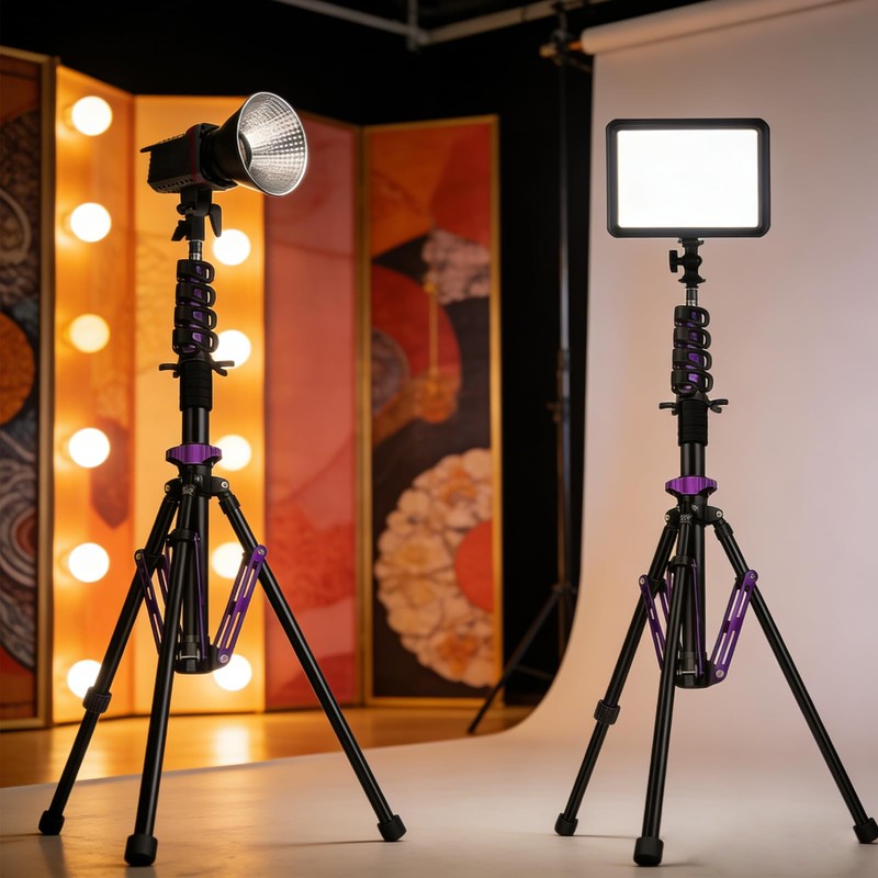 FreeSea Aluminum Photography Light Stand, 20" Foldable Flip Locks Tripod
