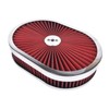 TEKKOAUTO 12" x 2'' Oval Super Flow Thru Air Cleaner