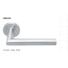Zoo Mitred Lever Door Handle On Rose Stainless Steel