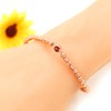 4mm Garnet Bracelet Hematite Beaded Bracelets Rose Gold Adjust -