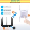WiFi Extender WiFi Signal Amplifier,WiFi Extender, 4 Antennas, 2 LAN