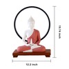 QINLANG 12 inch Red Buddha Statue and 15.74 inch LED